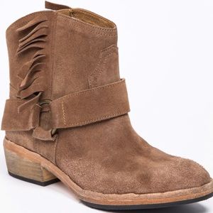 Free People Bandalier Taupe Ankle Boot